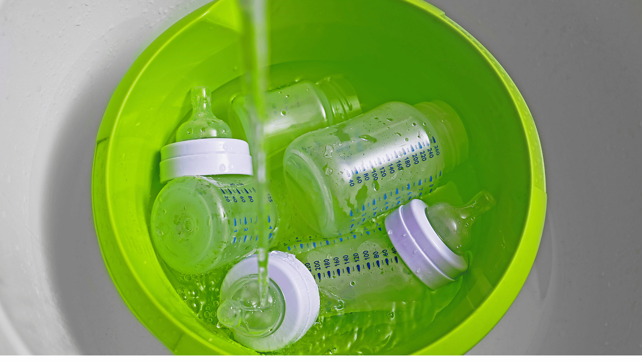 Rinsing Baby Bottles